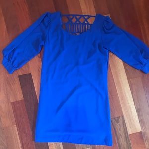 Royal blue shift dress